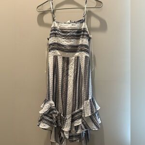 Luxxel Striped Beachy Open Back Mini Dress